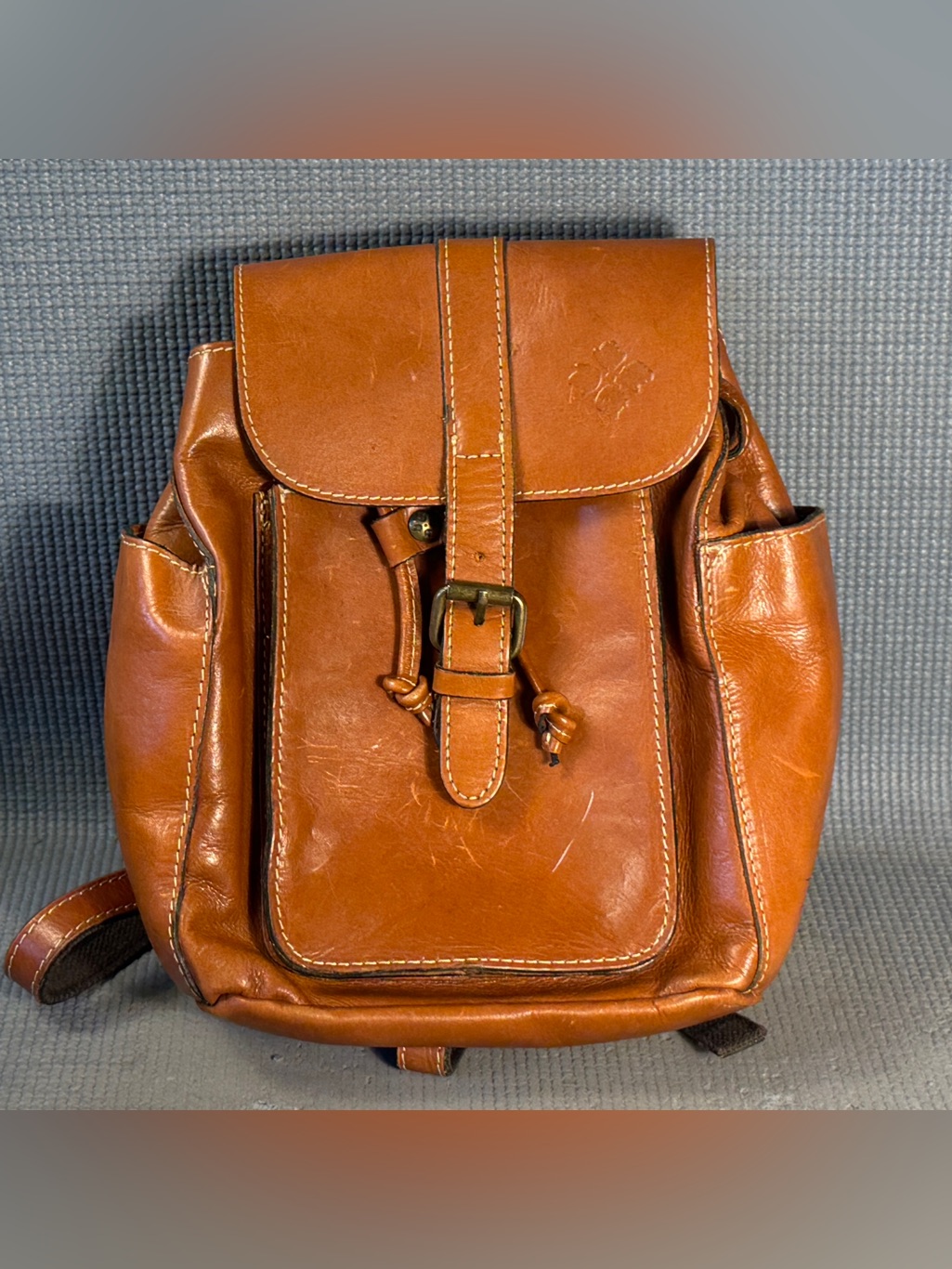 Patricia Nash Aberdeen Brown Leather Backpack